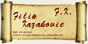Filip Kazaković vizit kartica